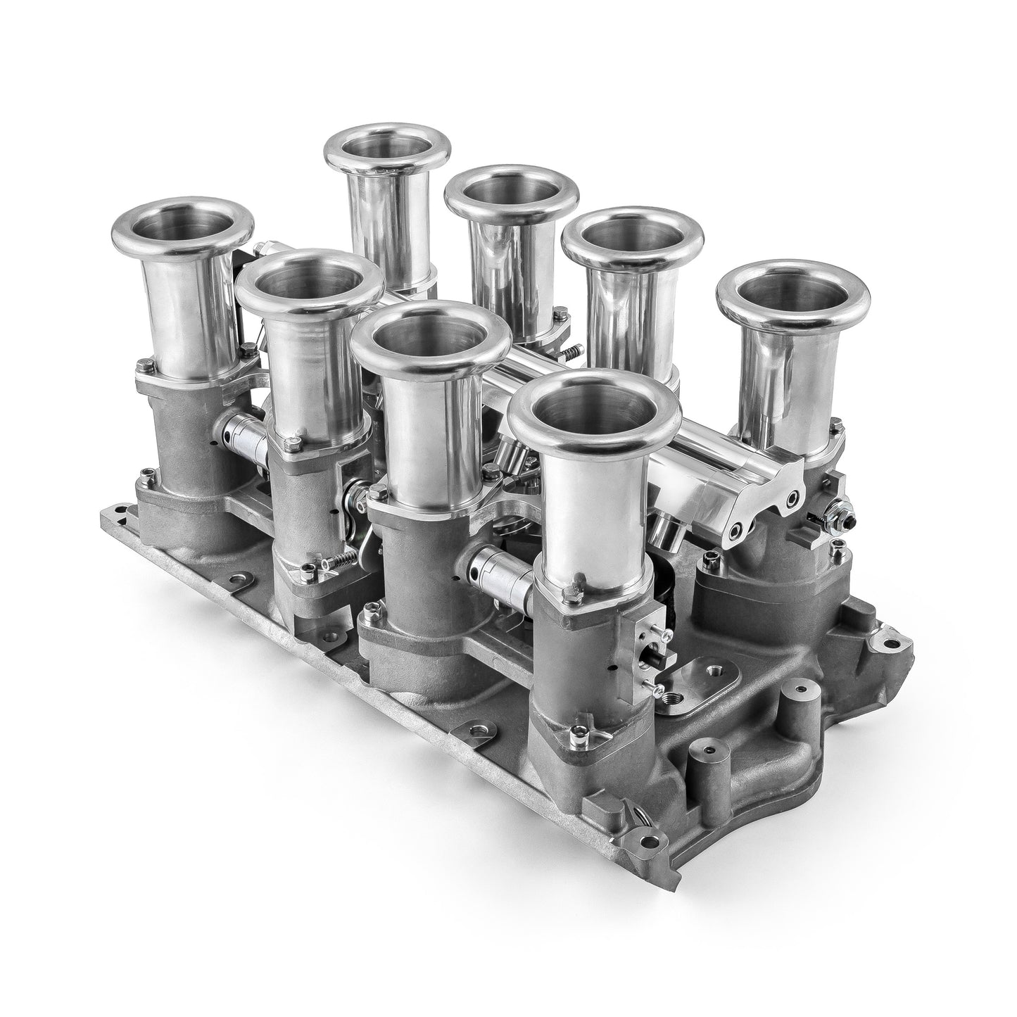 Ford 351W Windsor Downdraft 8-stack EFI-insugssystem komplett, satin