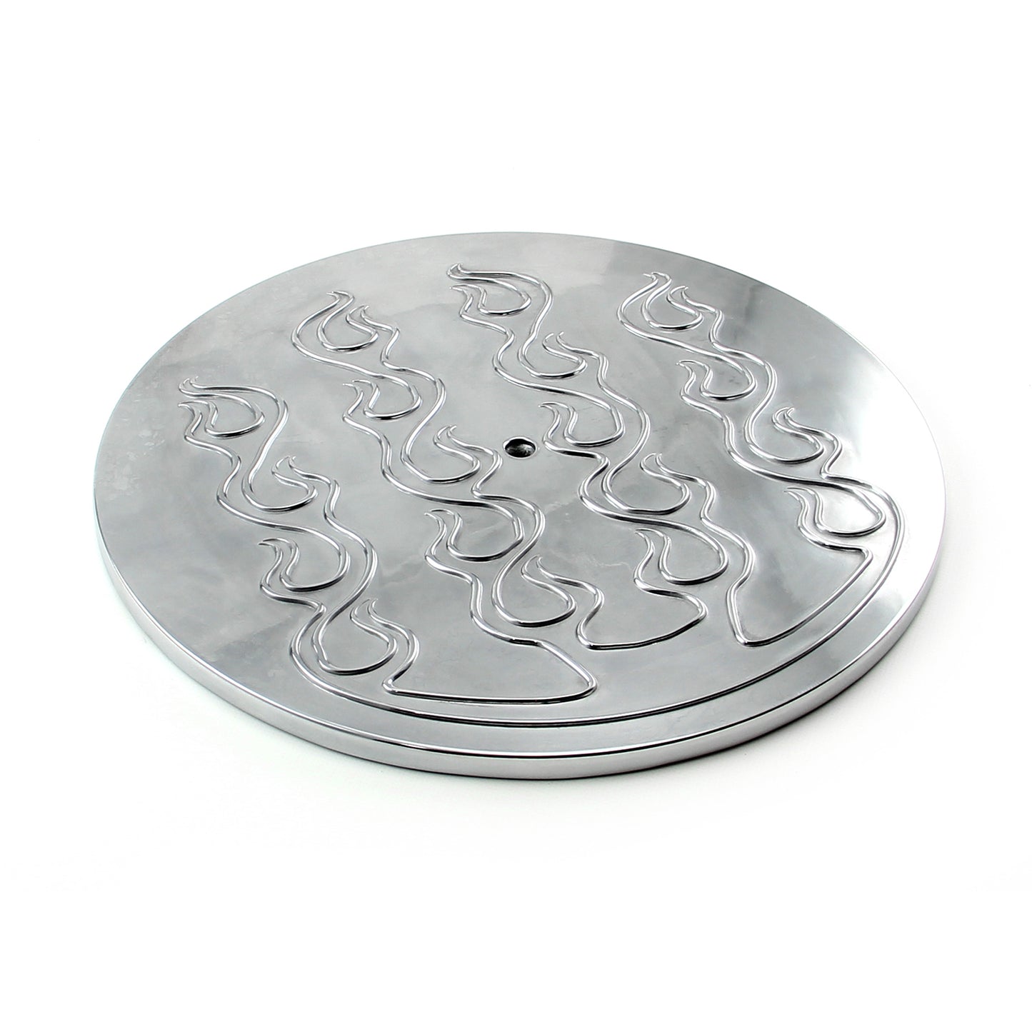 14" rund flammad Air Cleaner Top i aluminium - polerad