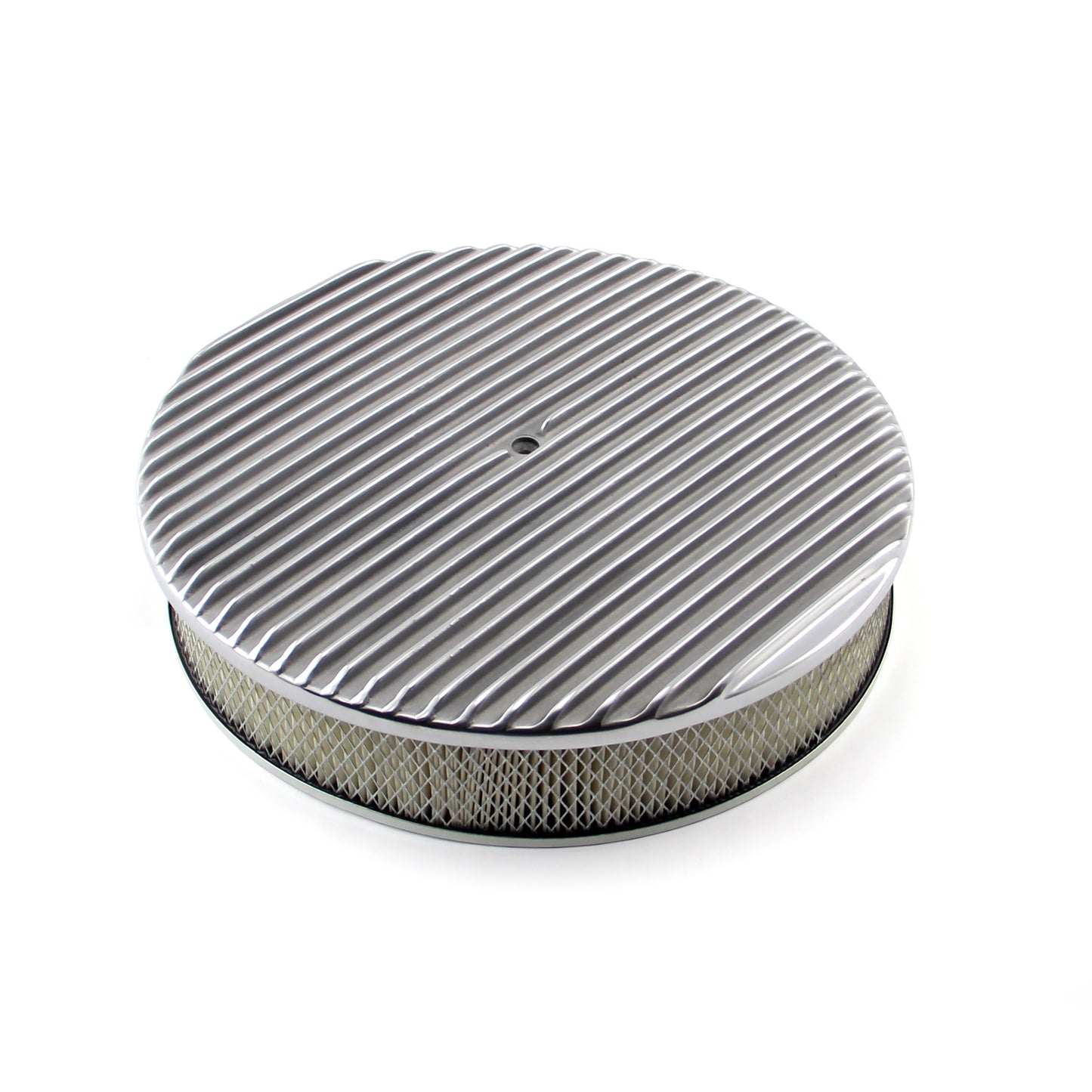 14" Classic Finned Aluminium Air Cleaner Kit med 3" Element