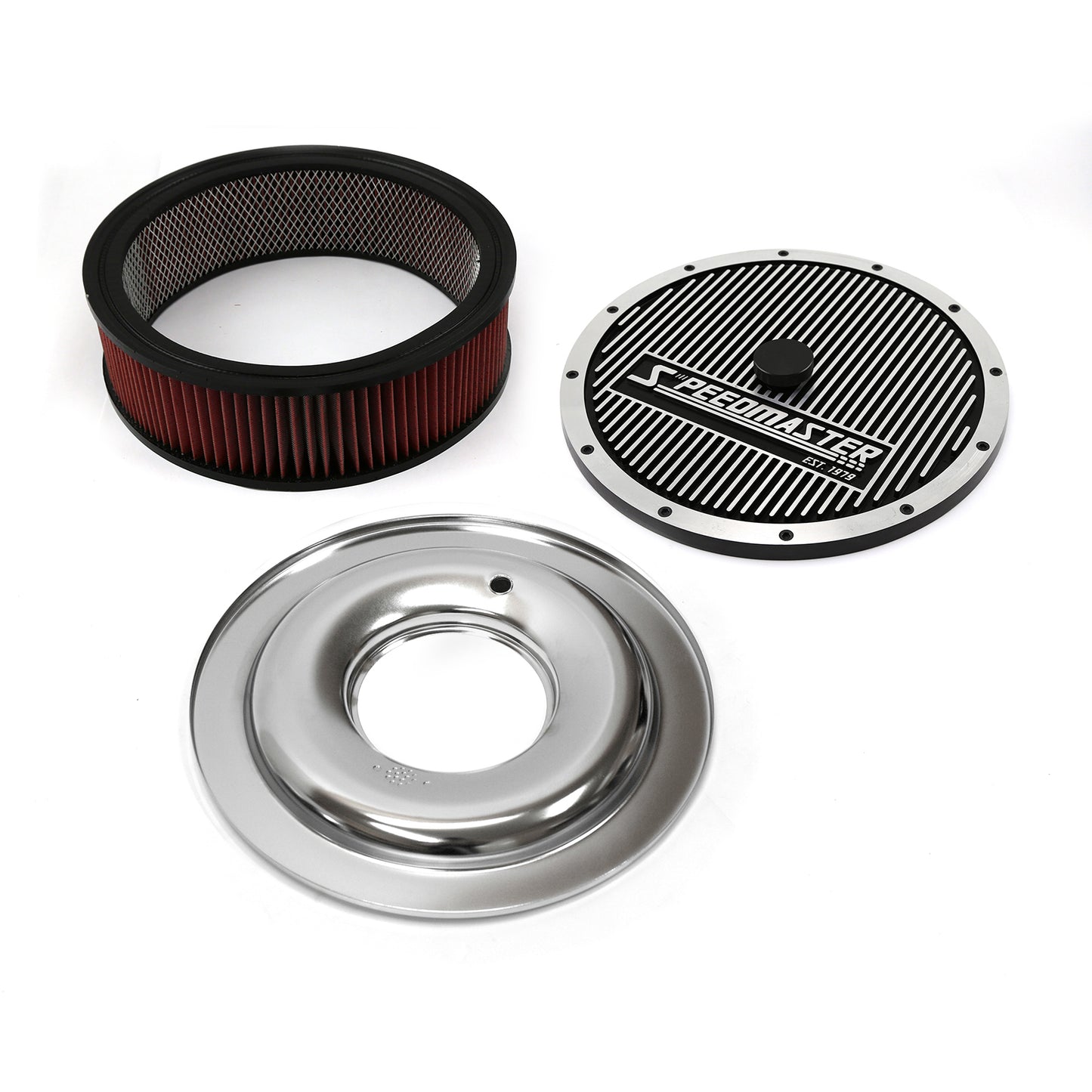 14" x 4" tvättbart element Elite Top Flat Base Air Cleaner Kit