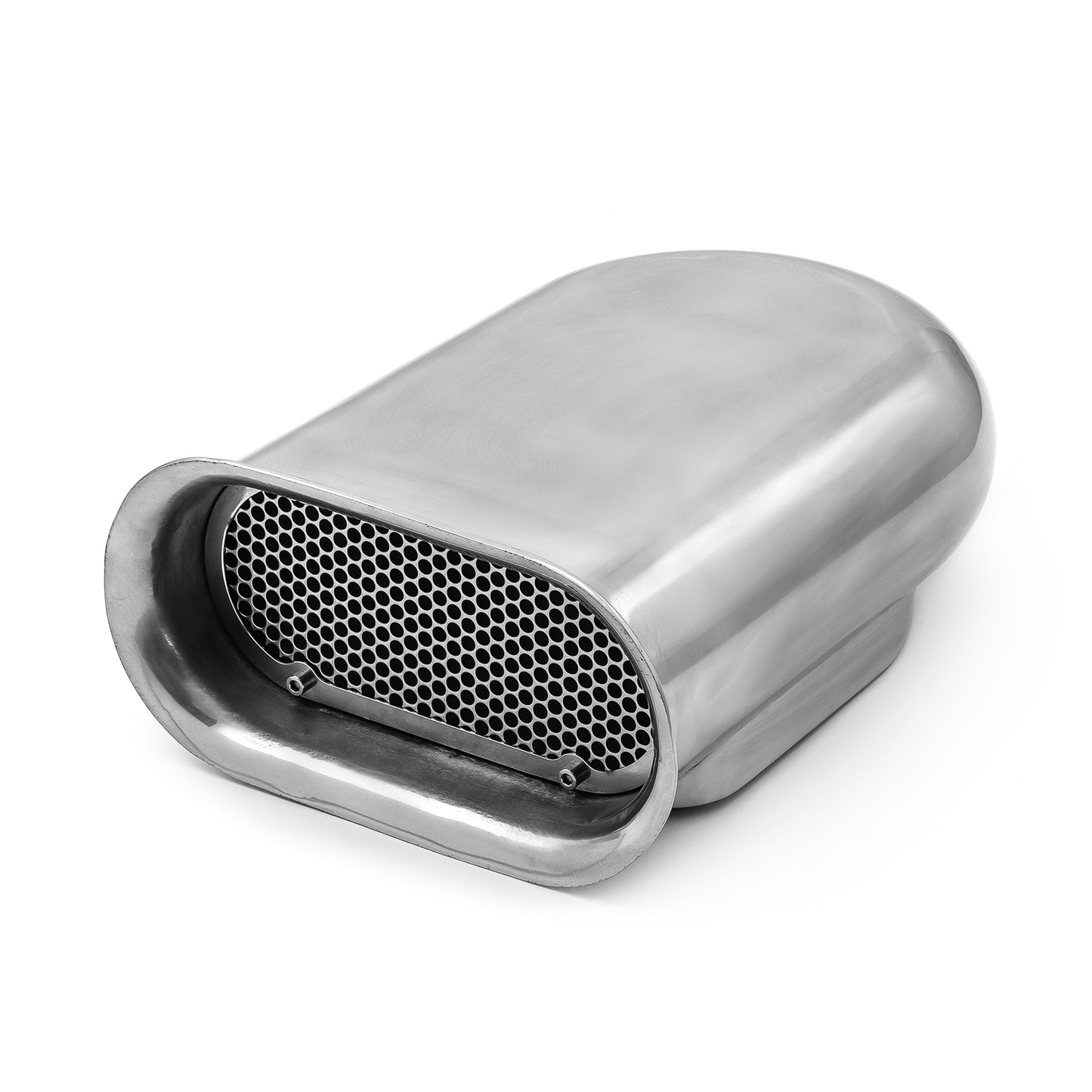 Polerad aluminium singelförgasare Hilborn Style Hood Scoop