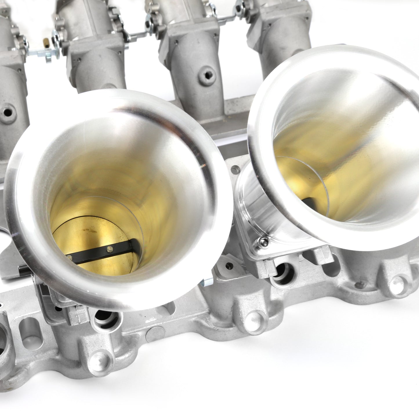 Ford 351C Cleveland Downdraft 8-stack EFI-insugssystem, satin