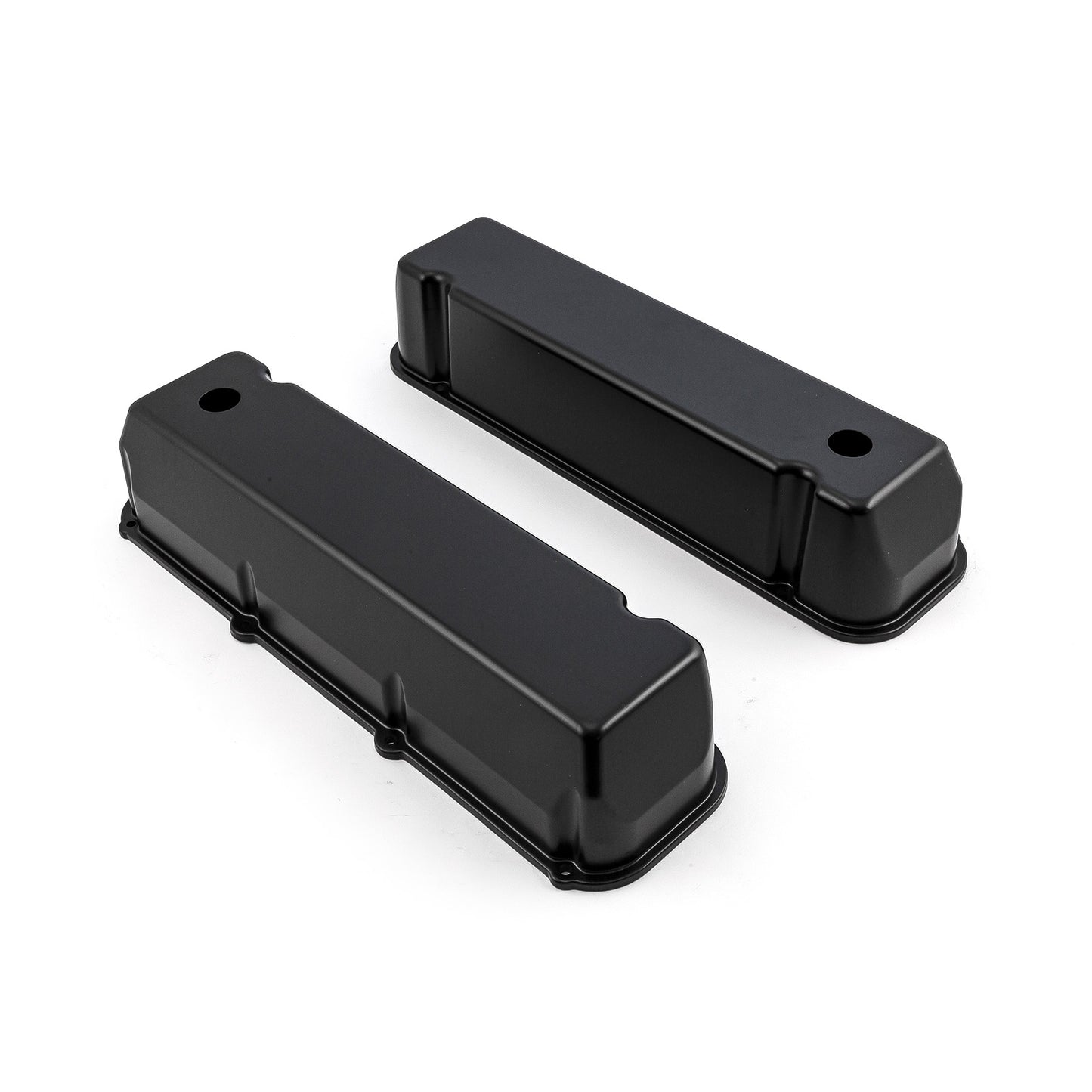 Ford 429 460 svarta aluminium slät Valve Covers – höga med hål