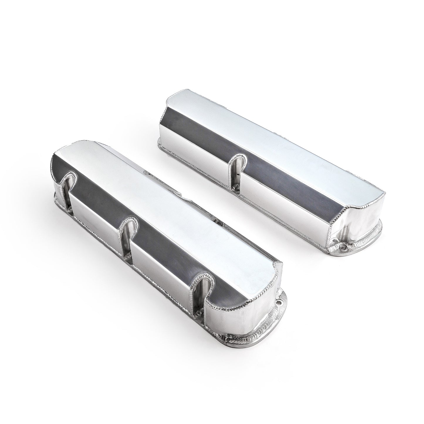 Ford SB 289 302 351 Windsor svetsade ventilkåpor polerade höga utan hål