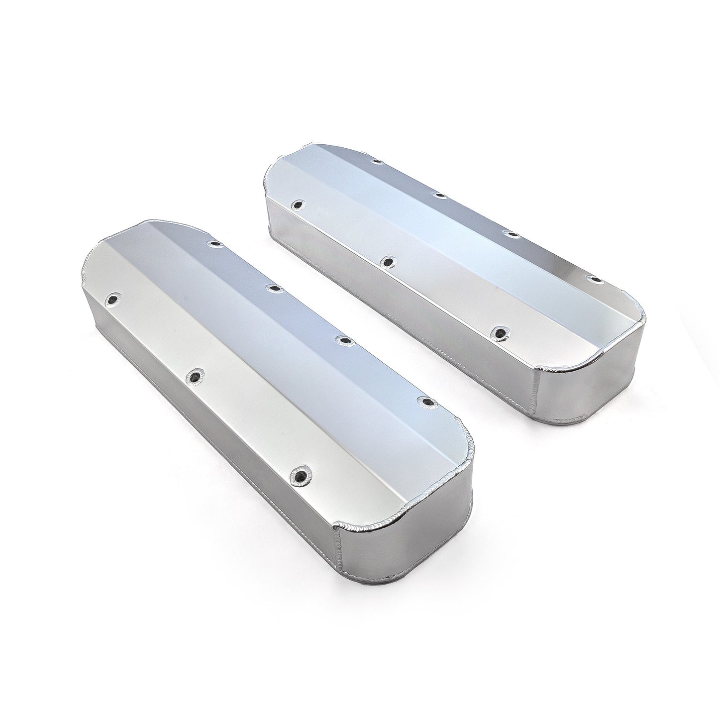 Chevy BBC 454 långbult svetsade ventilkåpor satin höga utan hål