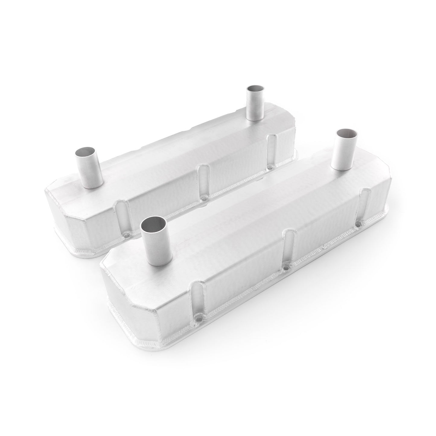 Chevy BBC 454 satin Fabricated Circle Track Valve Covers – höga med 4 x Tubes