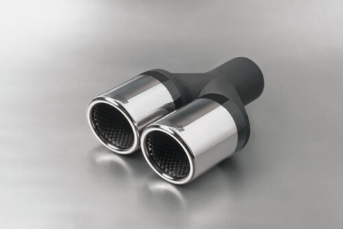 Ändrör Runda dubbla, 2 x 70mm vänster ansl = id Ø 63,5mm