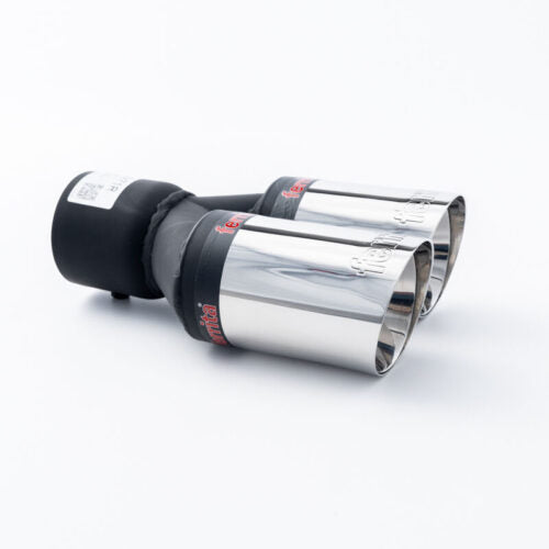 Ändrör Runda dubbla, 2 x 70mm höger ansl. = id Ø 63,5mm
