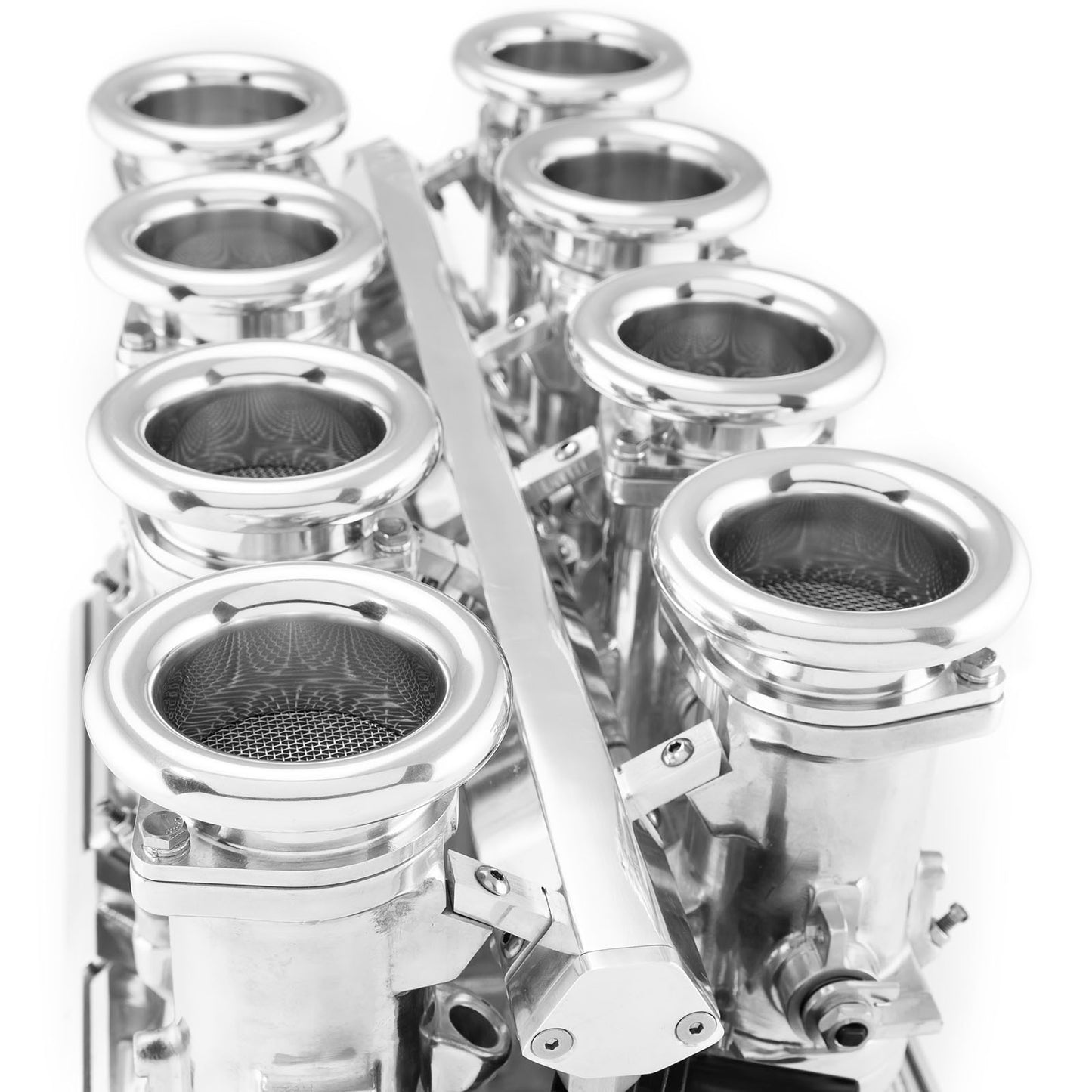 Chevrolet BBC 454 Downdraft 8-stack EFI-insugssystem komplett, polerat