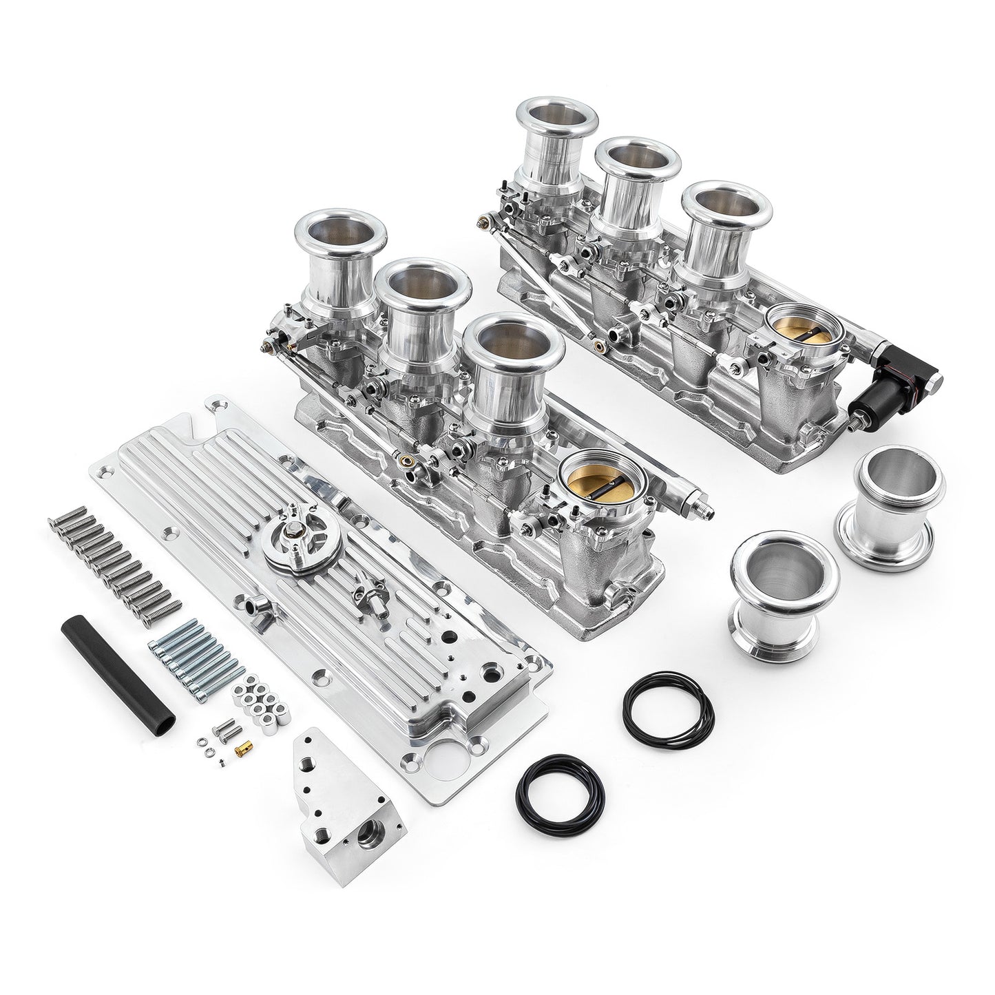 Chevrolet GM LS3 Downdraft 8-stack EFI-insugssystem komplett, polerat