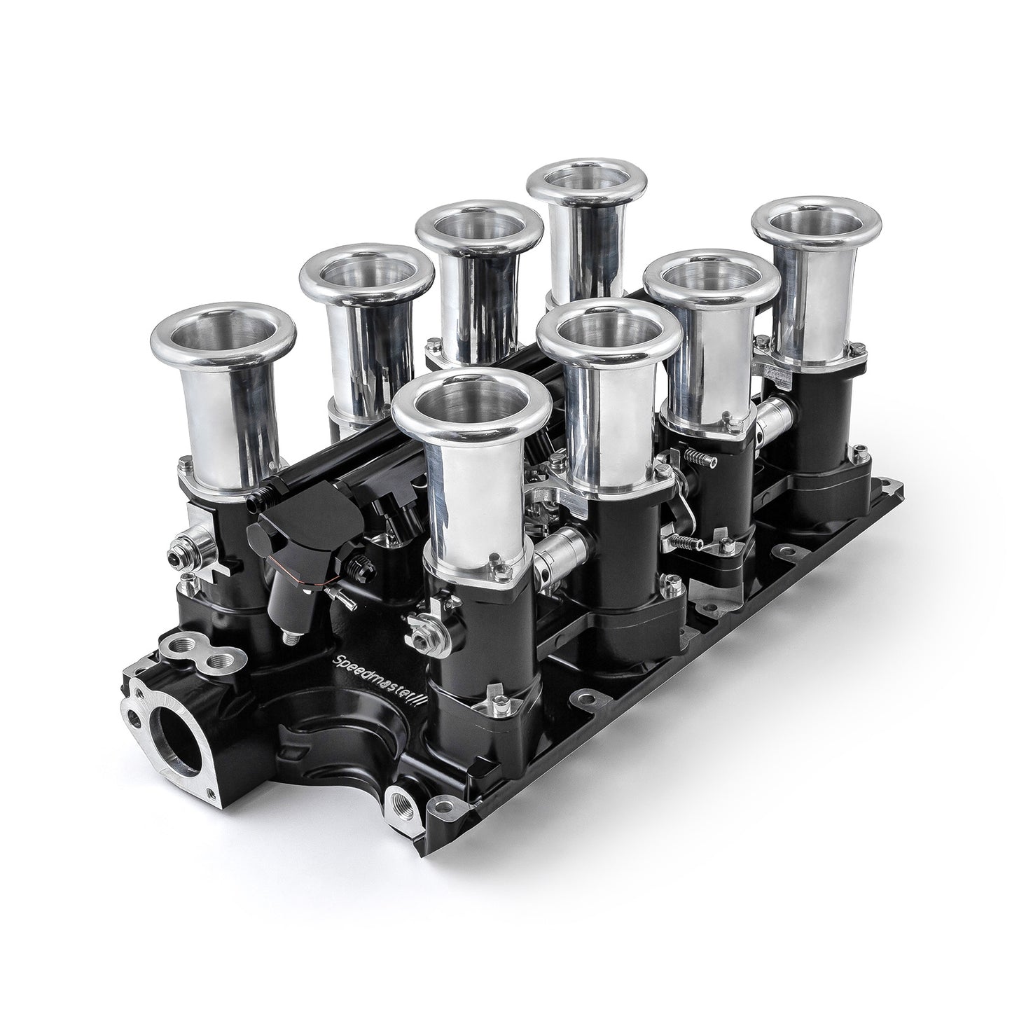 Ford 351W Windsor Downdraft 8-stack EFI-insugssystem komplett, svart