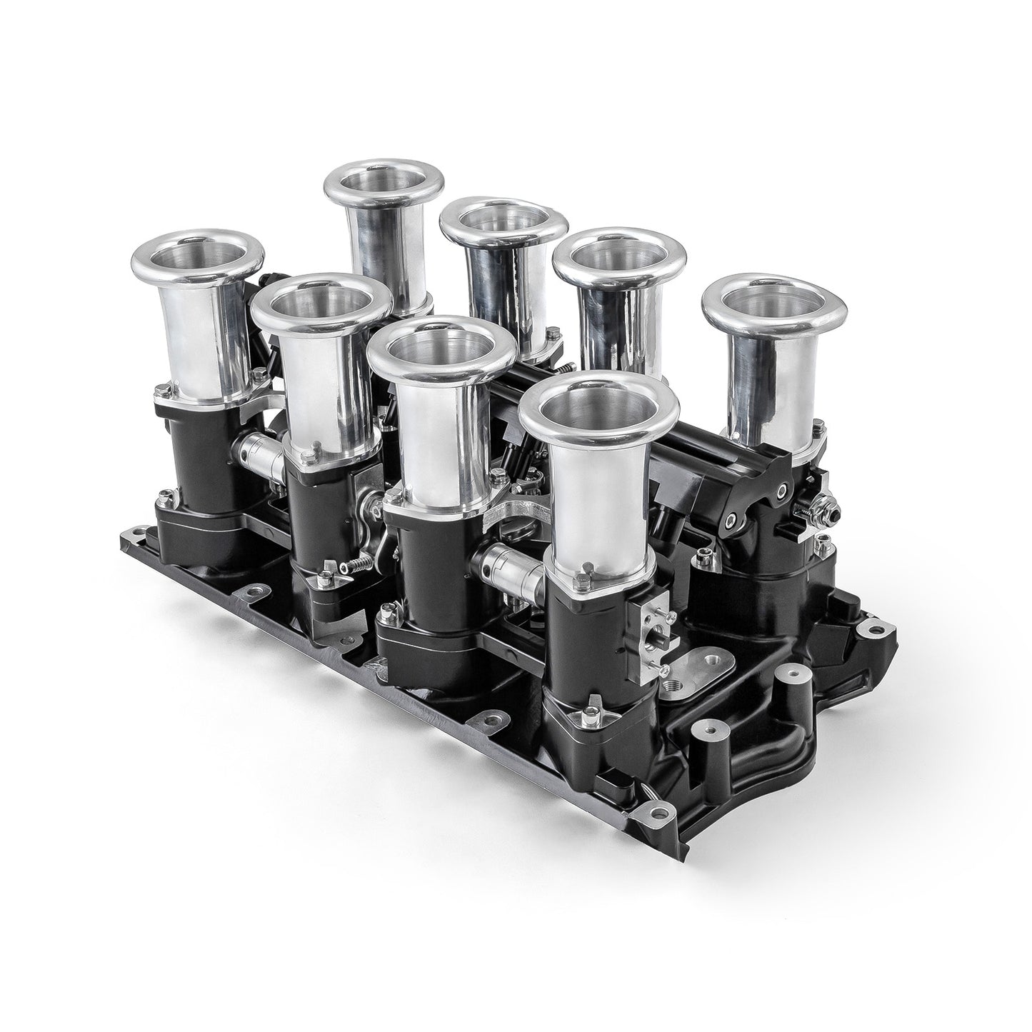 Ford 351W Windsor Downdraft 8-stack EFI-insugssystem komplett, svart