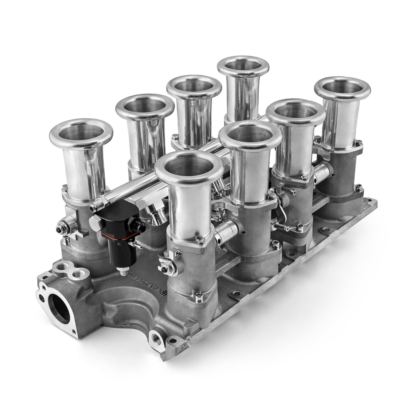 Ford 351W Windsor Downdraft 8-stack EFI-insugssystem komplett, satin
