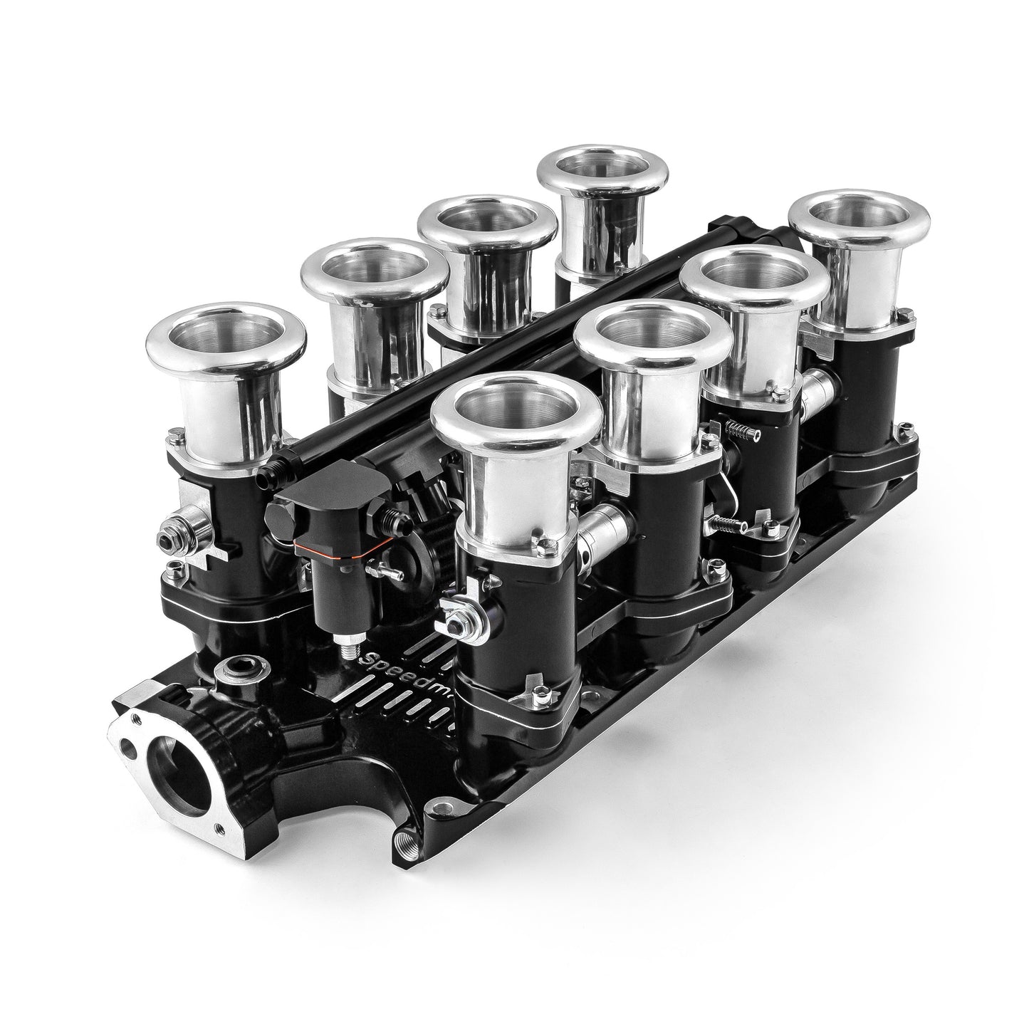 Ford SB 289/302 Windsor Downdraft 8-stack EFI-insugssystem, svart