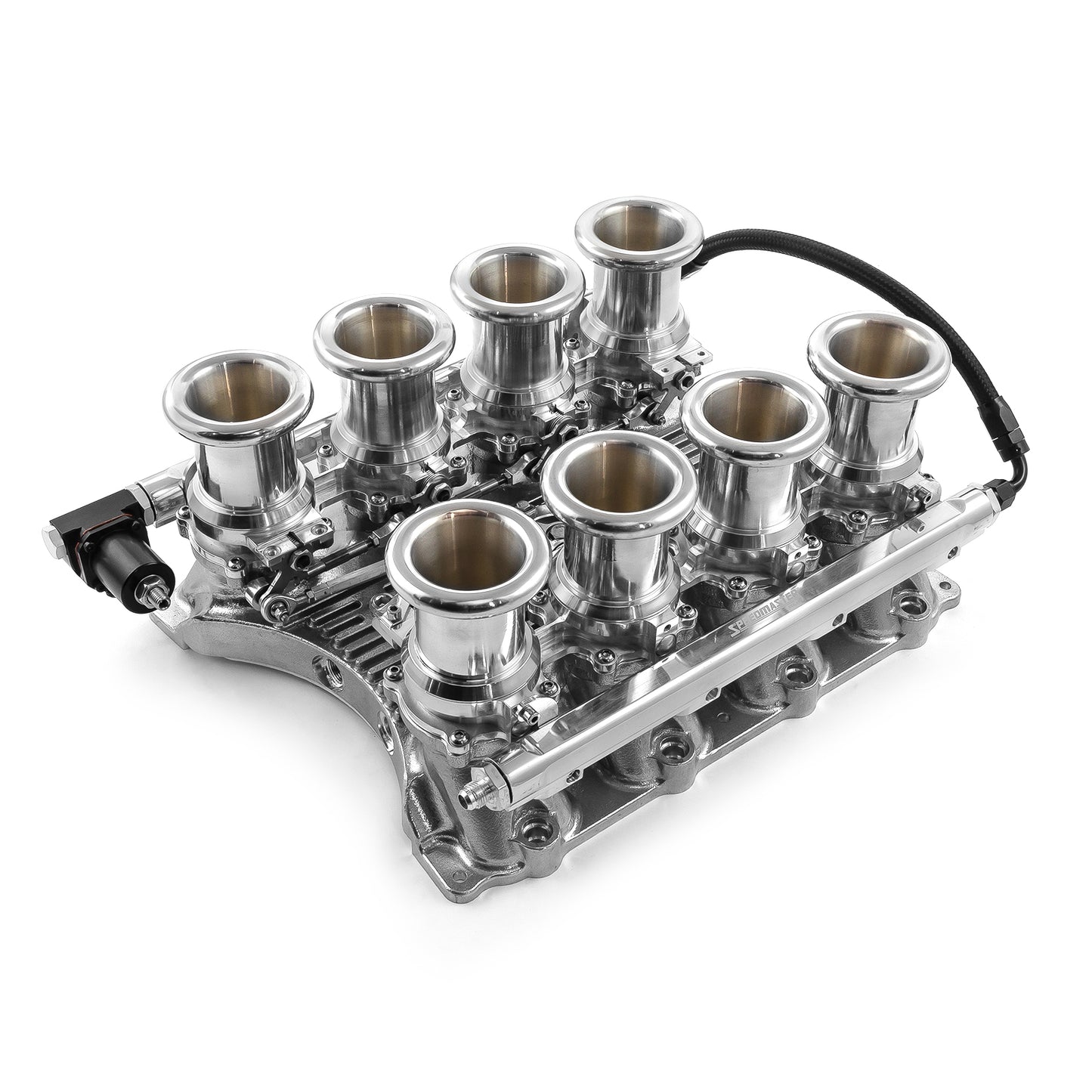 Ford Coyote Downdraft 8-stack EFI-insugssystem komplett, polerat
