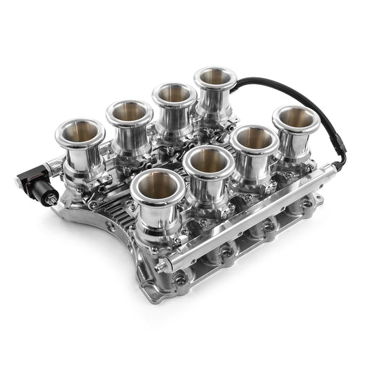Ford Coyote Downdraft 8-stack EFI-insugssystem komplett, polerat