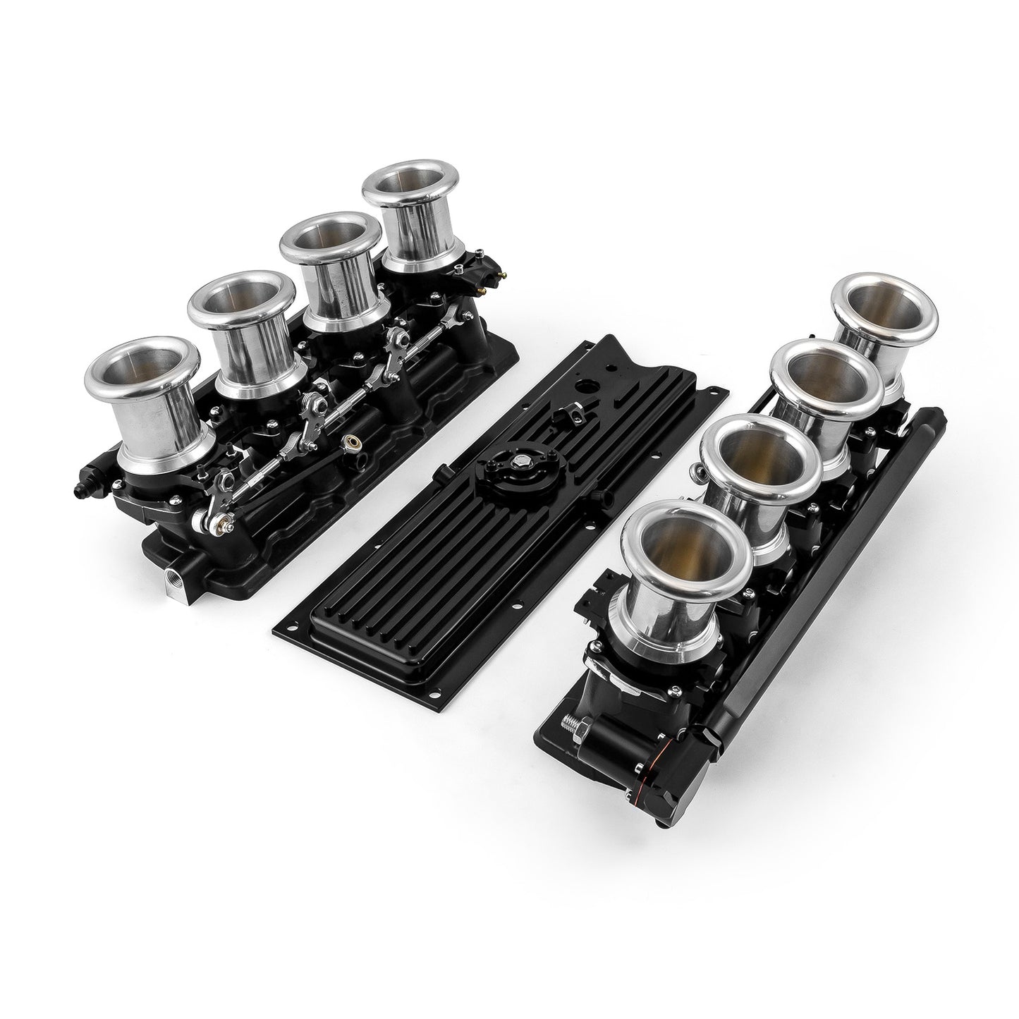 Chevrolet GM LS1 Downdraft 8-stack EFI-insugssystem komplett, svart