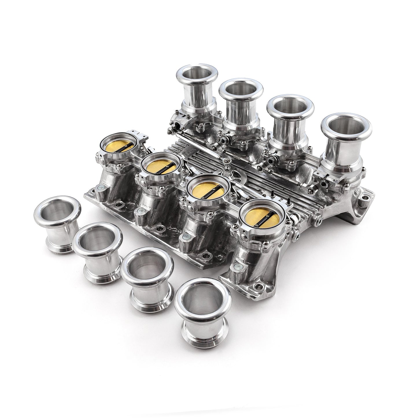 Chevrolet Gen V LT1 Downdraft 8-stack EFI-insugssystem komplett, polerat