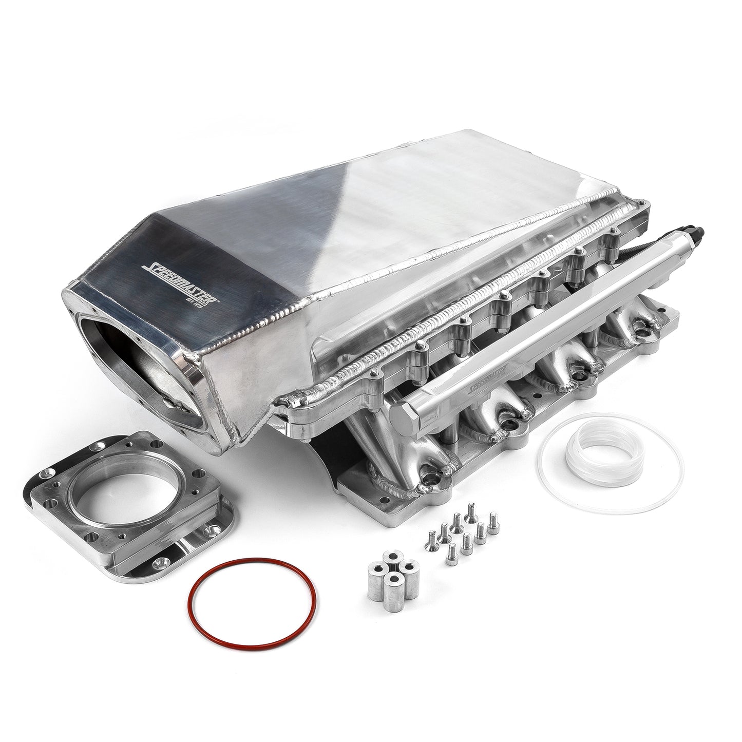 Ford 5.0L Coyote 2-delat svetsat Low-Ram EFI-insug 98 mm 4-bult, polerat