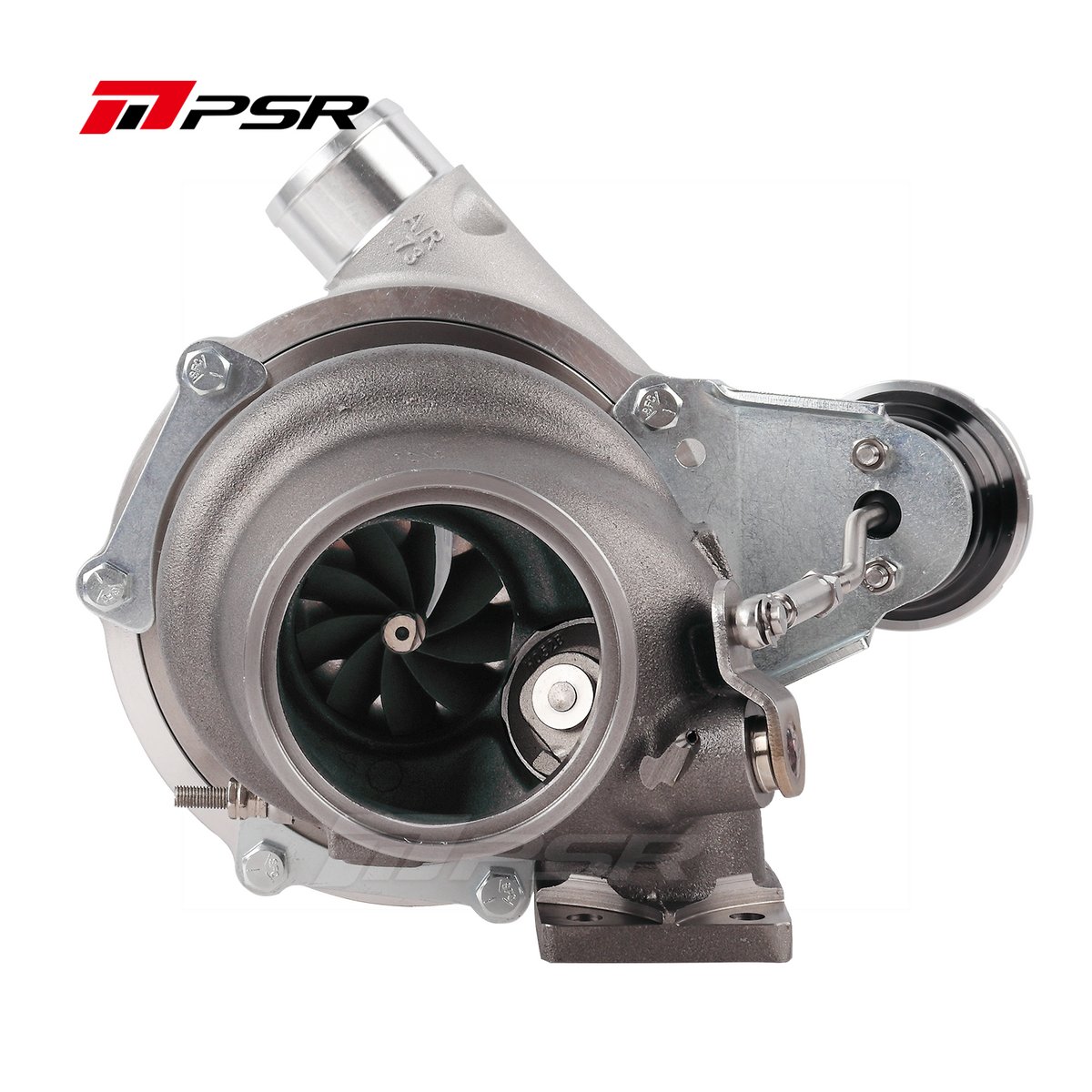 PSR 5855A dubbelkullagrad turbo med kompressorhjul i PTG-design – effektkapacitet upp till 770 hk