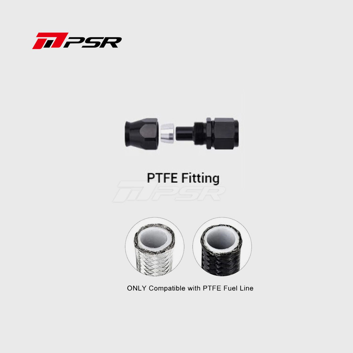 PSR PTFE-slangkoppling – -4 AN, -8 AN, -10 AN eller -12 AN