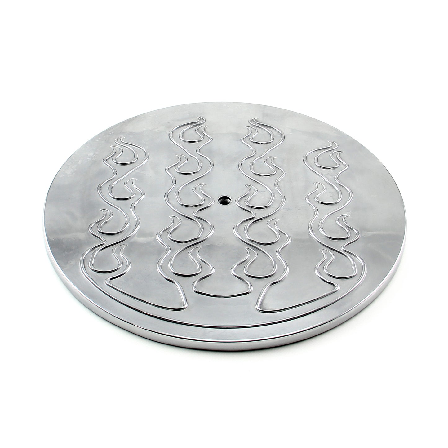 14" rund flammad Air Cleaner Top i aluminium - polerad