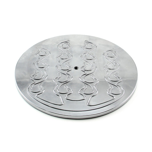 14" rund flammad Air Cleaner Top i aluminium - polerad