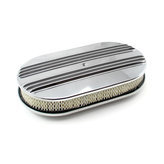 15" x 2" Oval Classic Center Finned Polerad Aluminium Luftrenare Kit