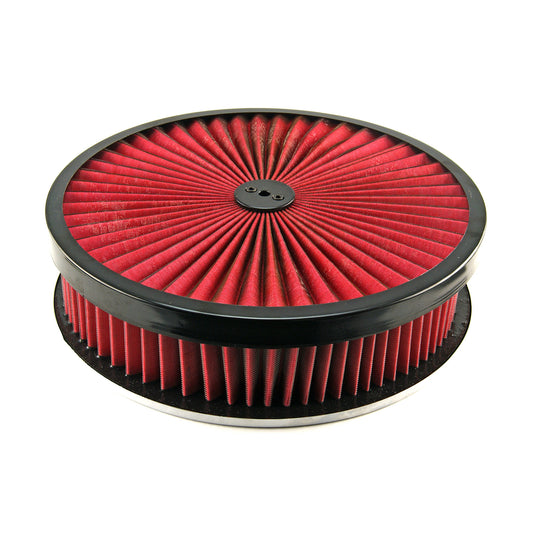 14" x 3" Tvättbart element extremtopp med svart ring tappad basluftrenarsats