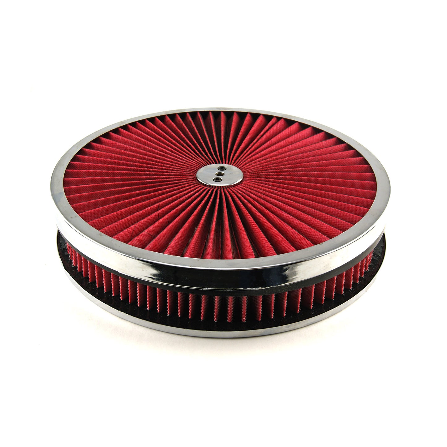 14" x 2" Tvättbart element Extremtopp med kromring Flat Base Air Cleaner Kit