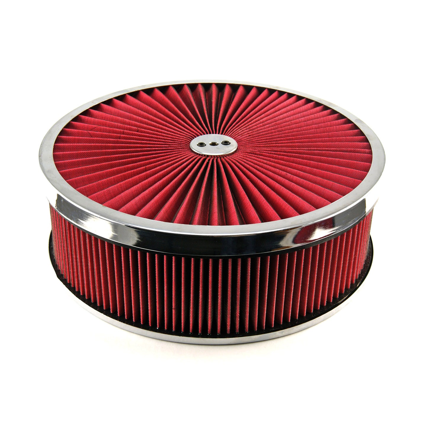 14" x 4" Tvättbart element Extremtopp med kromring Flat Base Air Cleaner Kit
