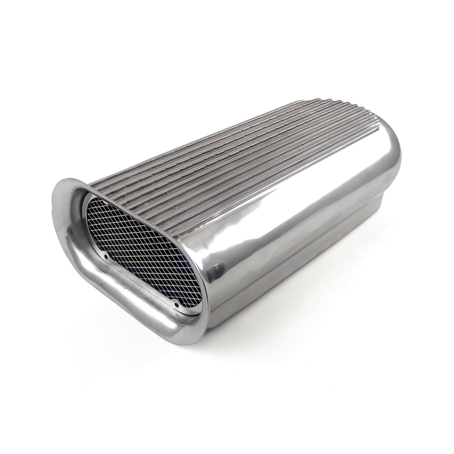 Polerad aluminium dubbelförgasare Hilborn Style Hood Scoop