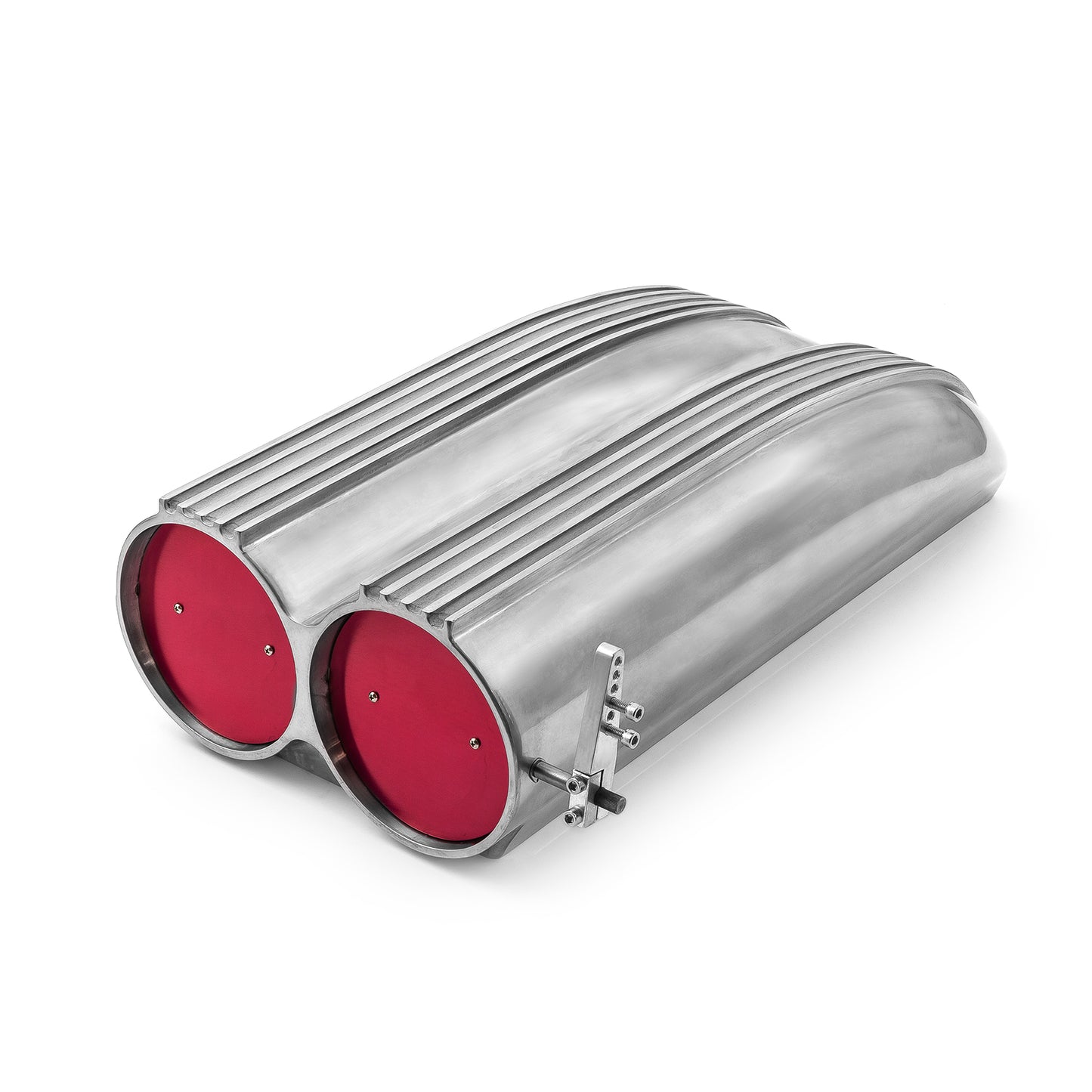 Polerad aluminium, enkel och dubbel förgasare med hagelgevär med huva