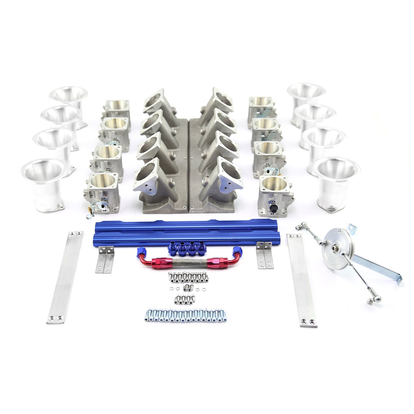 Chevrolet GM LS7 Downdraft 8-stack EFI-insugssystem, satin
