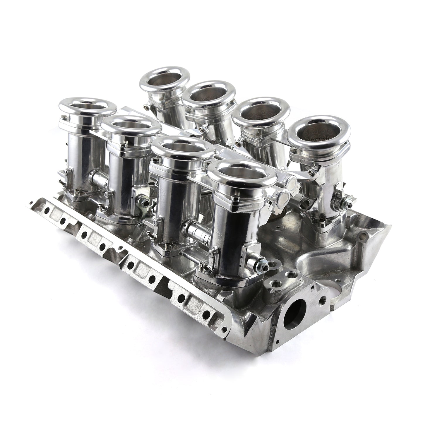Ford FE 390/427/428 Downdraft 8-stack EFI-insugssystem komplett, polerat