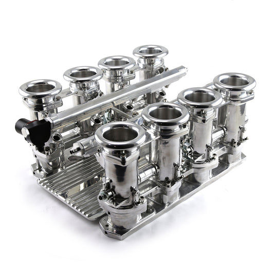 Chrysler HEMI 6.1L Downdraft 8-stack EFI-insugssystem komplett, polerat