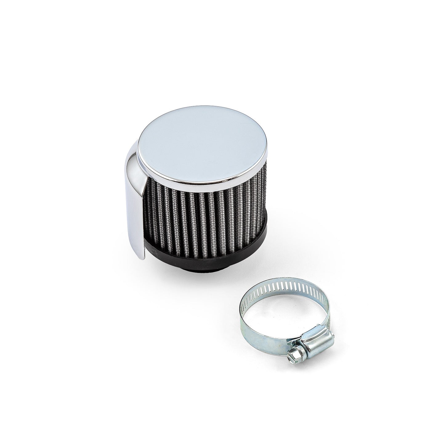 kromade vevhusfilter för ventilkåpa – med skyddskåpa (1 3/8" klämfäste)