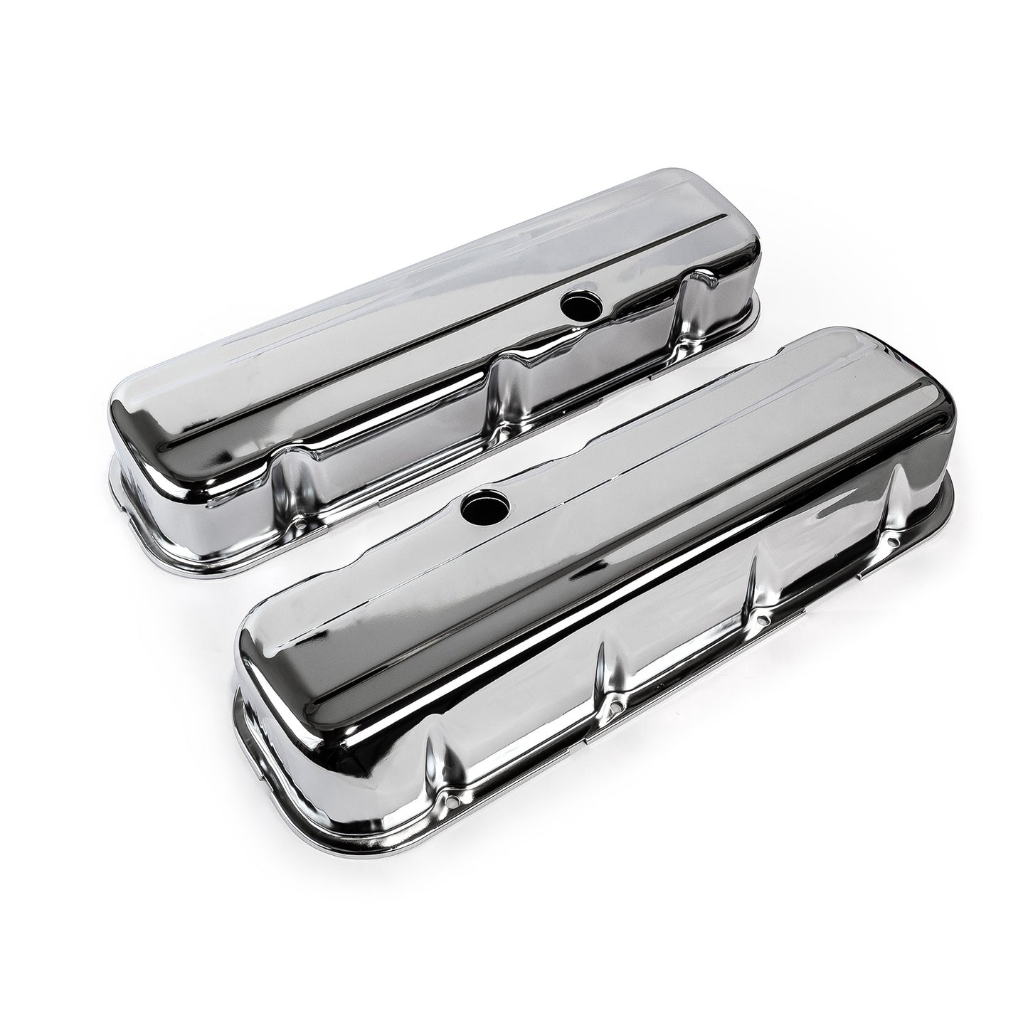 Chevy BBC 454 kromade Valve Covers – höga med hål