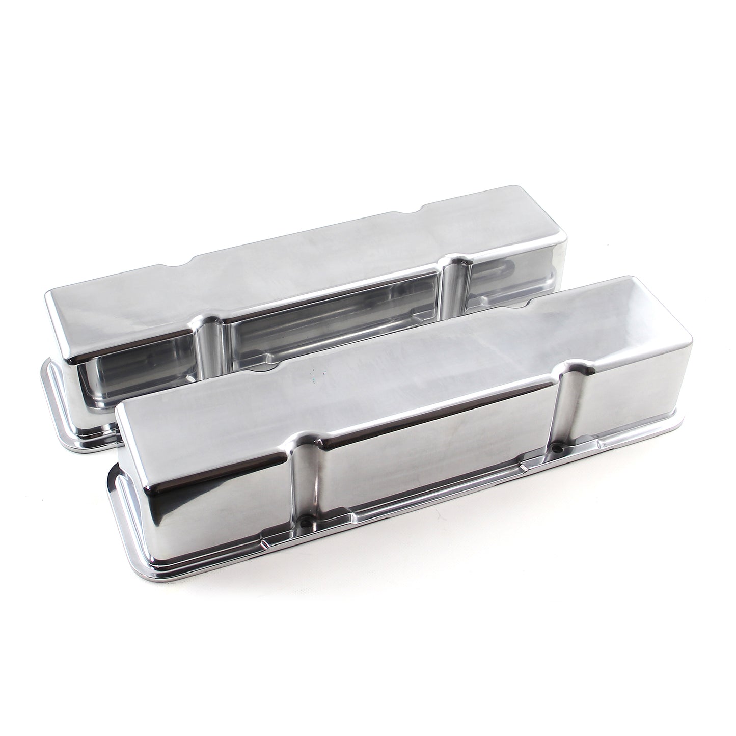 Chevy SBC 350 aluminium slät Valve Cover – höga utan hål
