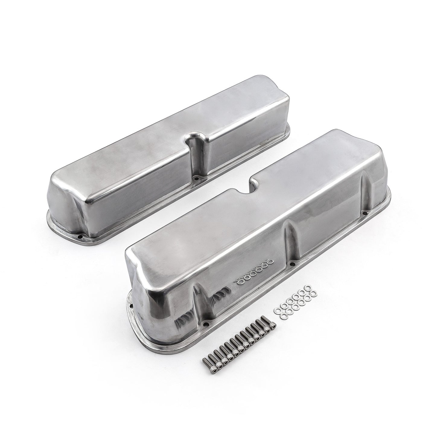 Ford SB 289 302 Windsor aluminium slät Valve Cover – höga utan hål
