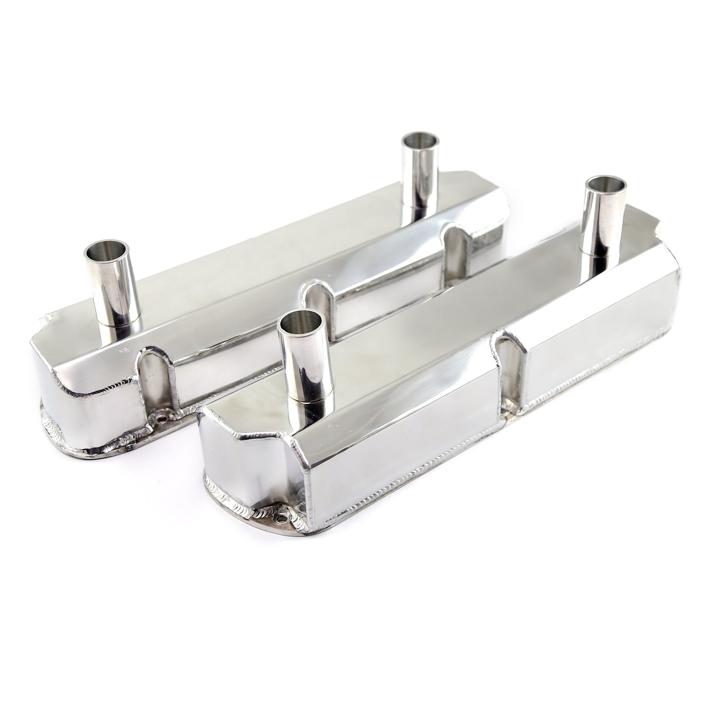 Ford SB 289 302 351 Windsor satin Fabricated Circle Track Valve Covers höga