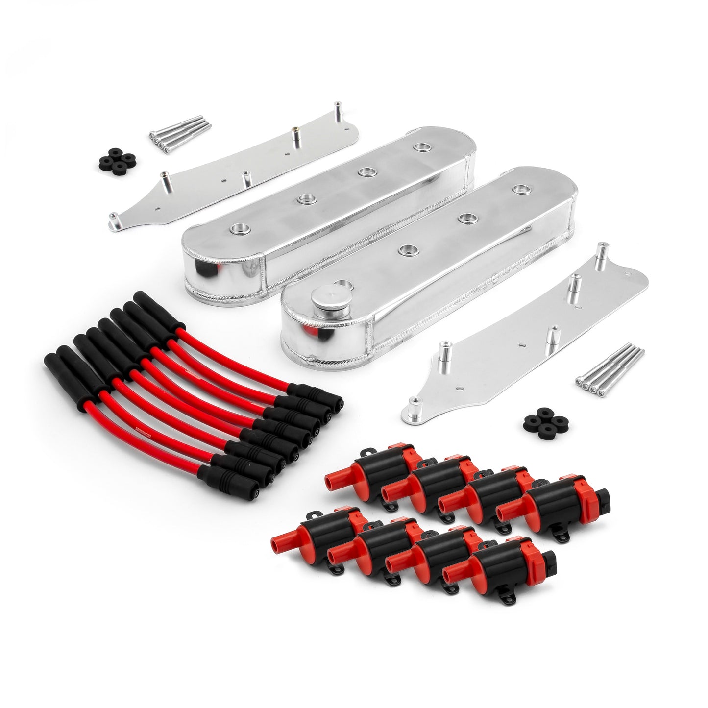 Chevy LS1 LS2 LS3 LS6 LS7 svetsade ventilkåpor Coil Packs Wire Combo Kit