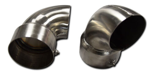 Ändrör Runda med böj, ansl. Id 84mm, avlsut Yd 76,1mm /3″, Par