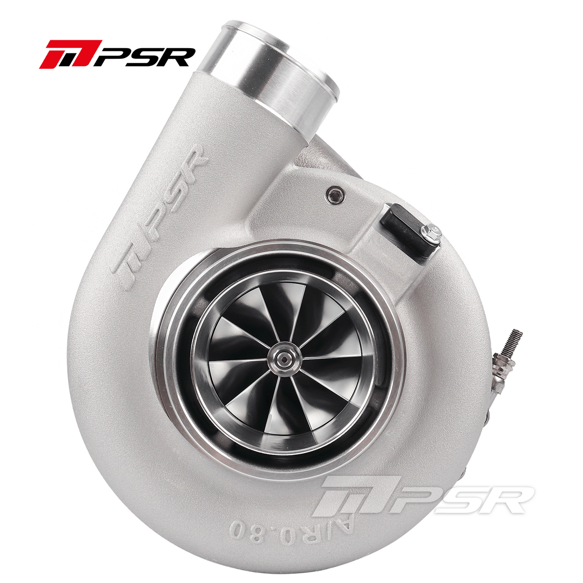 PSR 8582G dubbelkullagrad turbo med böjda, spetsfrästa kompressorblad