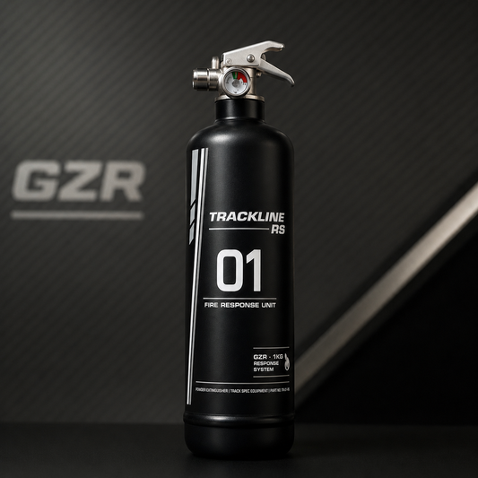 GZR Trackline RS 1 kg Pulversläckare – Mörk