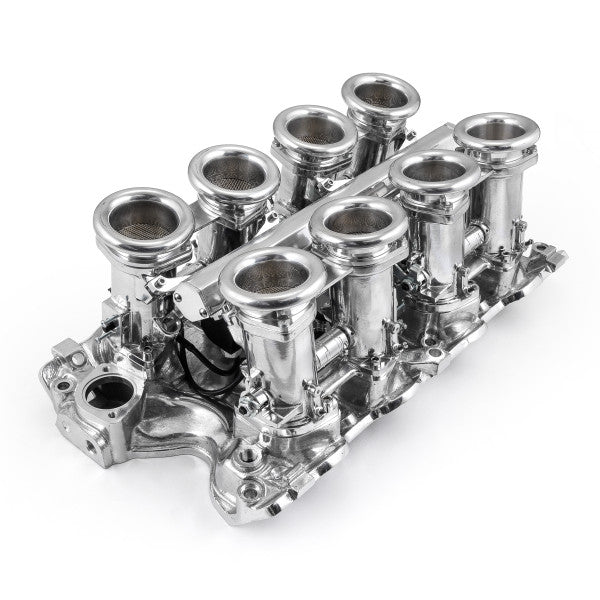 Ford BB 460 Downdraft 8-stack EFI-insugssystem komplett, polerat