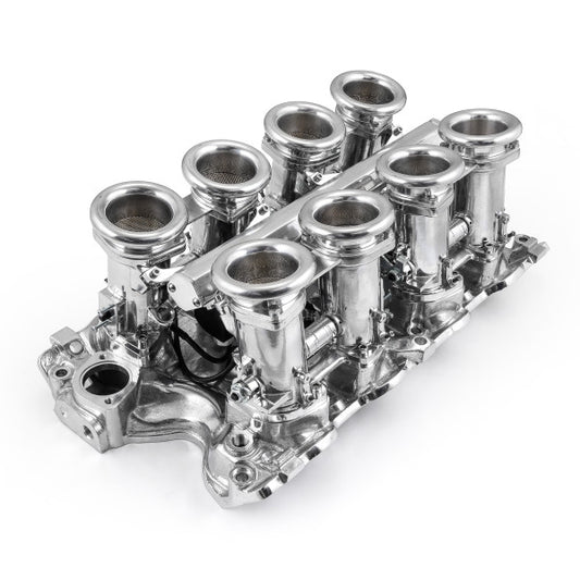 Ford BB 460 Downdraft 8-stack EFI-insugssystem komplett, polerat