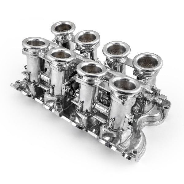 Ford BB 460 Downdraft 8-stack EFI-insugssystem komplett, polerat