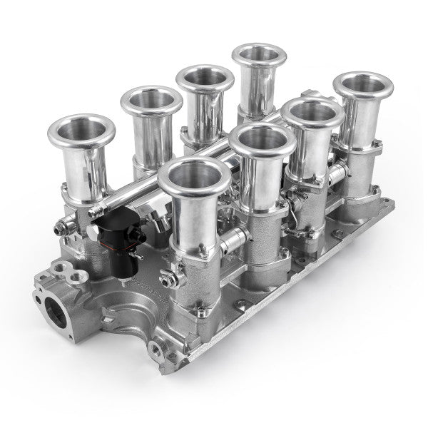 Ford 351W Windsor Downdraft 8-stack EFI-insugssystem komplett, polerat